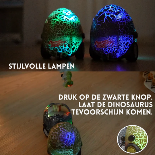 DinoDash – RC Dinosaurus Ei Speelgoed met Afstandsbediening en Licht- en Geluidseffecten