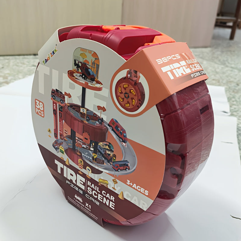 TrackTown™ – 38-delig Parkeergarage & Racebaan Speelset