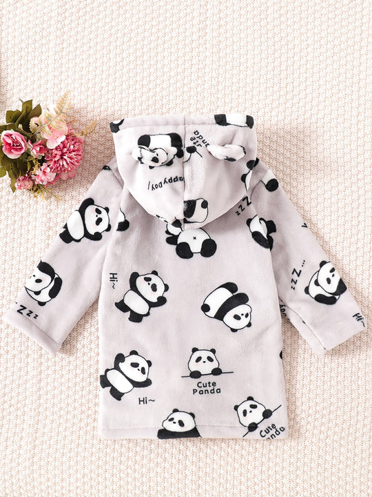 PandaCuddle™ – Kinderbadjas van Flanel met Panda Print (1–8J)