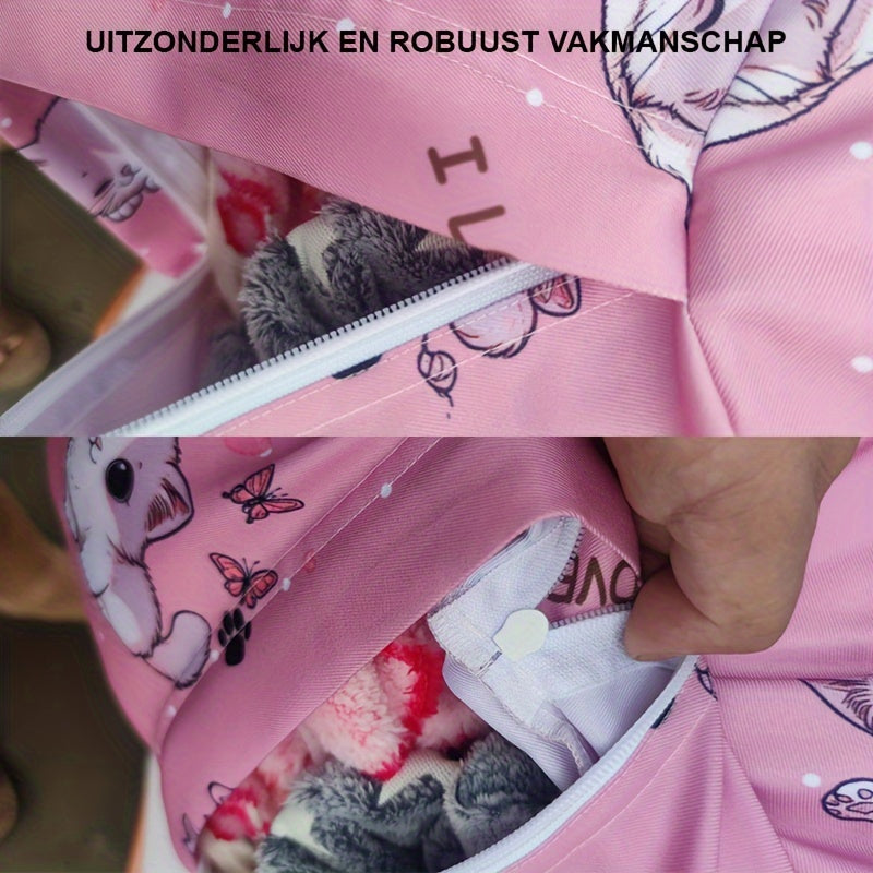 KittyNest™ Grote Kitten Bean Bag Hoes – Zachte Opberger & Zitkussen