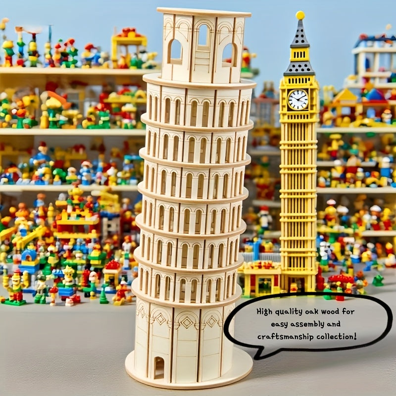 PisaCraft™ – 3D Houten Toren van Pisa Puzzel