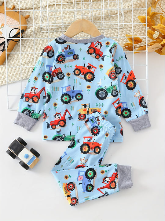 SpeedyDream™ – Jongens Pyjama Set – Auto Print & Comfortabel