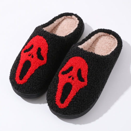 SpookStep – Pluizige Pantoffels met Halloweenmotieven