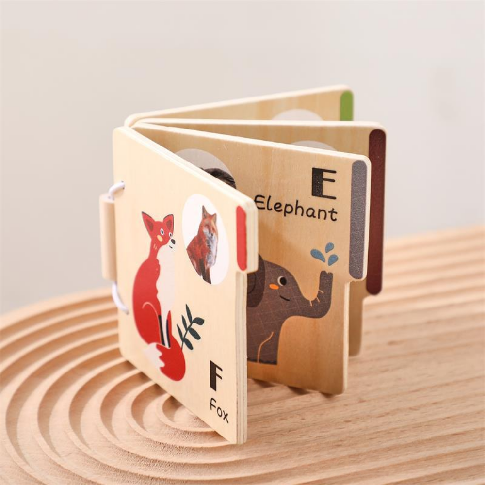 AnimalLearn – Houten Dieren Leerboek voor Peuters