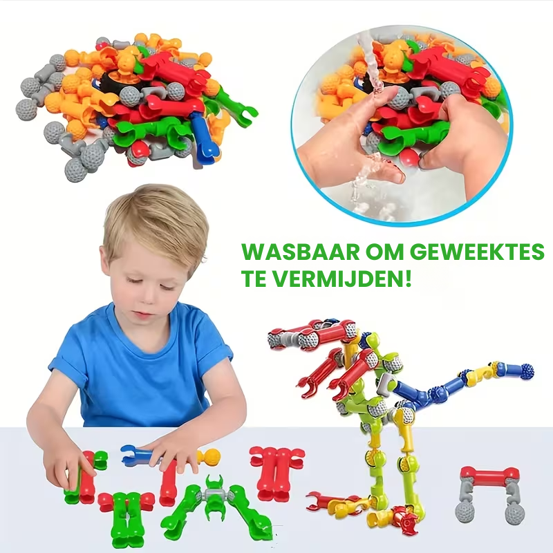 BuildoMax™ – 132 stuks Educatief STEM Bouwspeelgoed