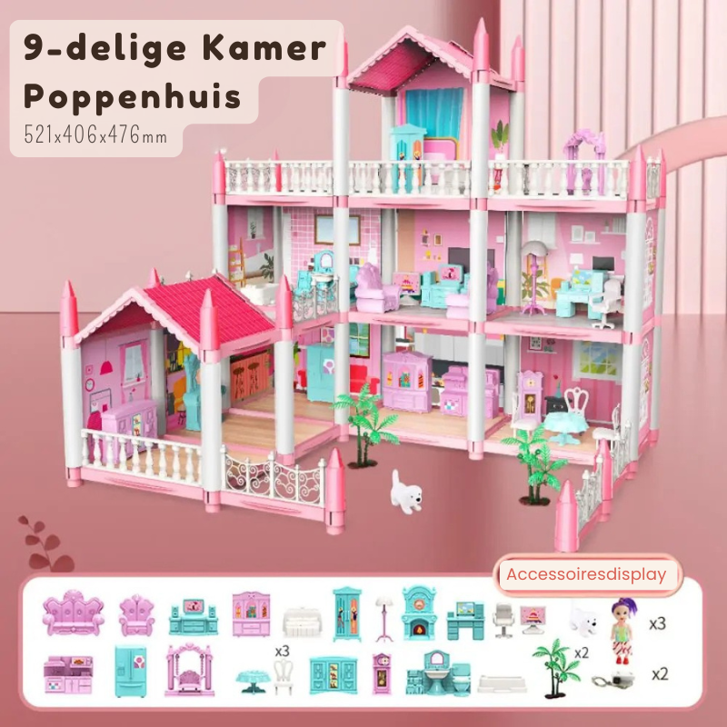 DreamHouse™ – DIY 3D Cartoon Poppenhuis Set – Creatief Miniatuurhuis voor Kinderen