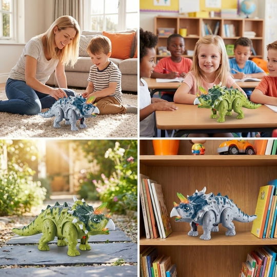 DinoHoorn – Lopende Speelgoeddinosaurus met Licht en Geluid