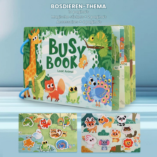 QuietLearn – Montessori Busy Book met Herbruikbare Stickers