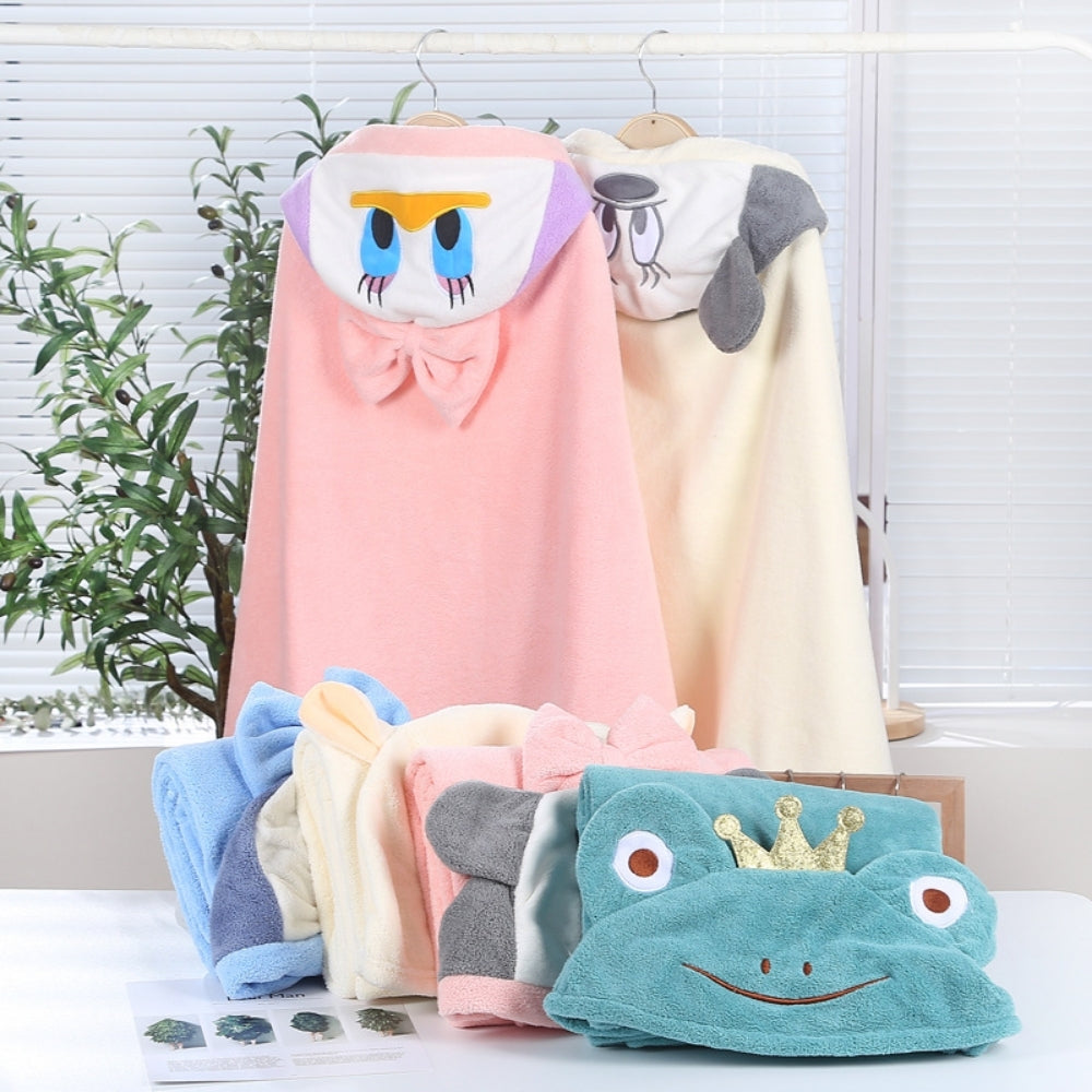 SnuggleHood – Geborduurde Babybadcape