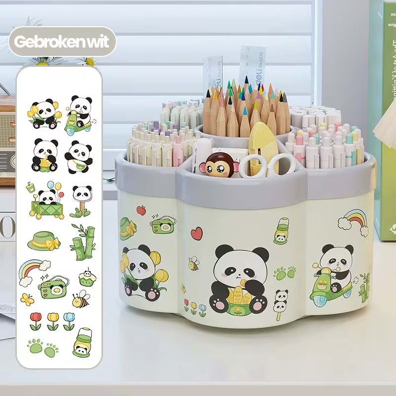 SpinSort™ – 360° Draaibare Bureau Organizer – Opbergbox met 6 Vakken