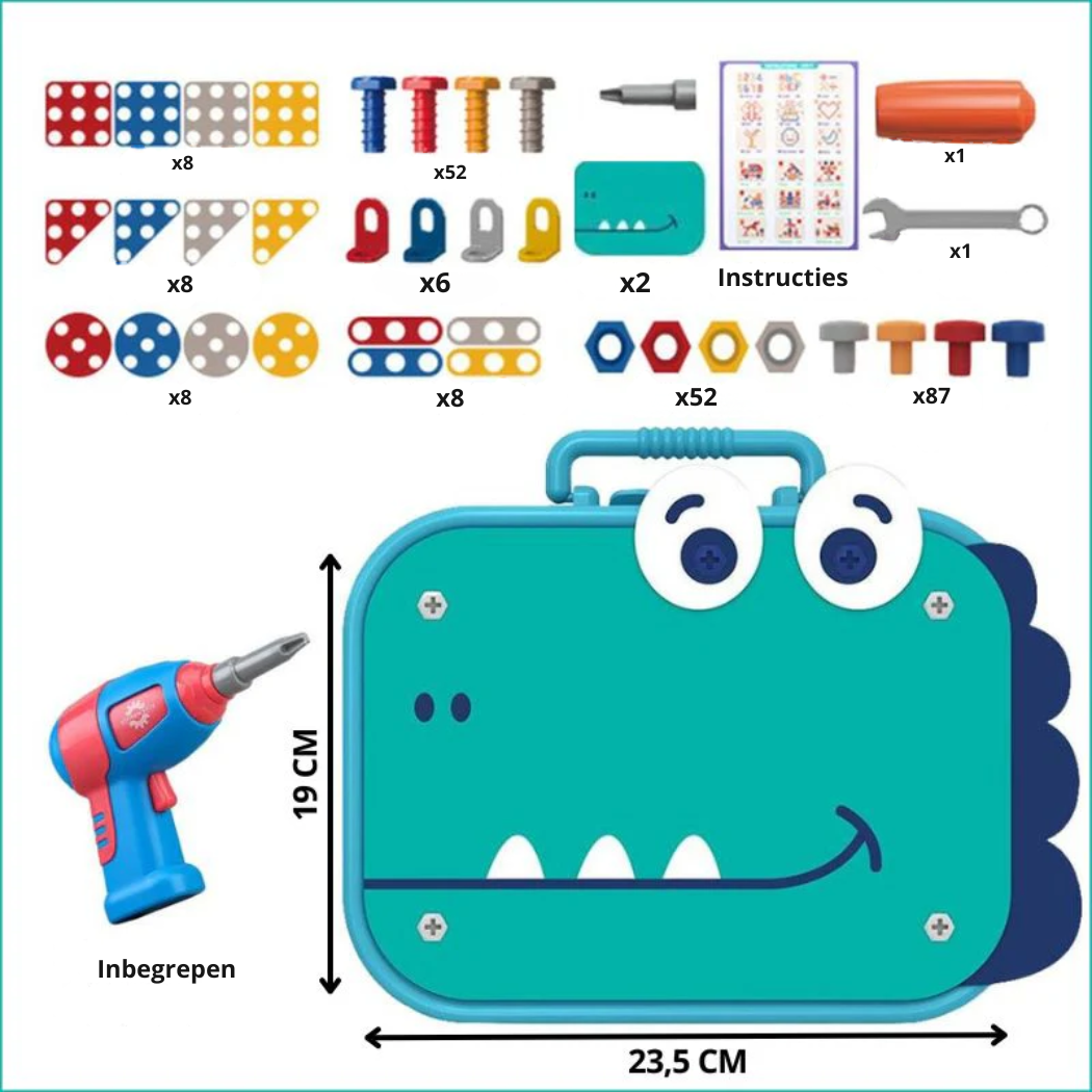 BricoKids™- uitgebreide Montessori set - gereedschappen en puzzels