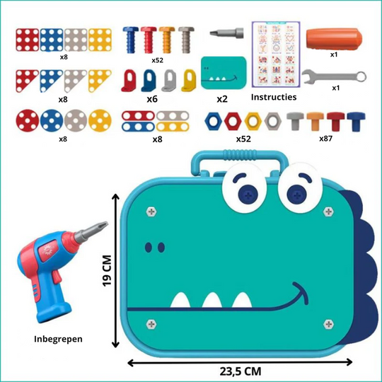 BricoKids™- uitgebreide Montessori set - gereedschappen en puzzels