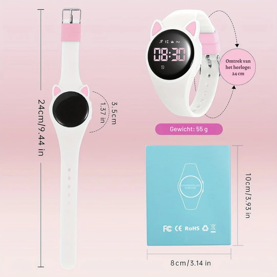 TimeBuddy™ – Schattig Unisex Sporthorloge – Waterdichte Digitale Fitness Tracker