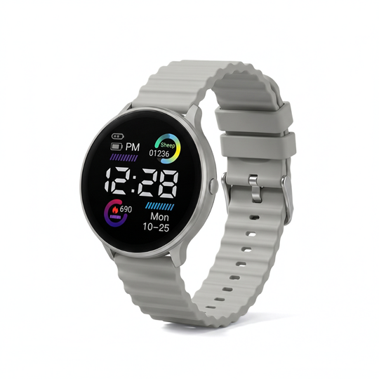 GlowFit – Rond LED Sporthorloge met Siliconen Band