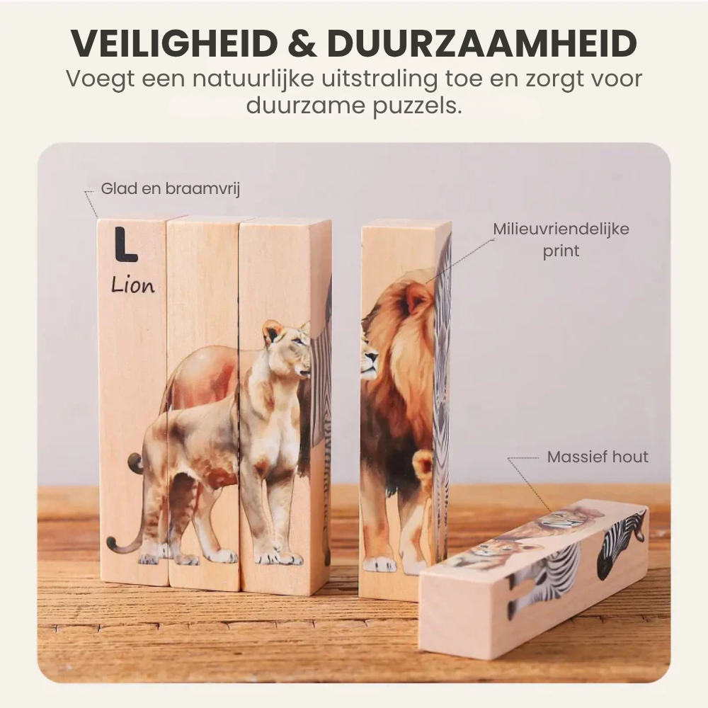 AnimalStack – Houten Dieren Blokken Puzzel