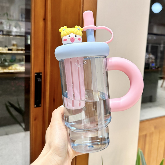 CuteSip – Grote Drinkbeker met Rietje & Infuser (900 ml)