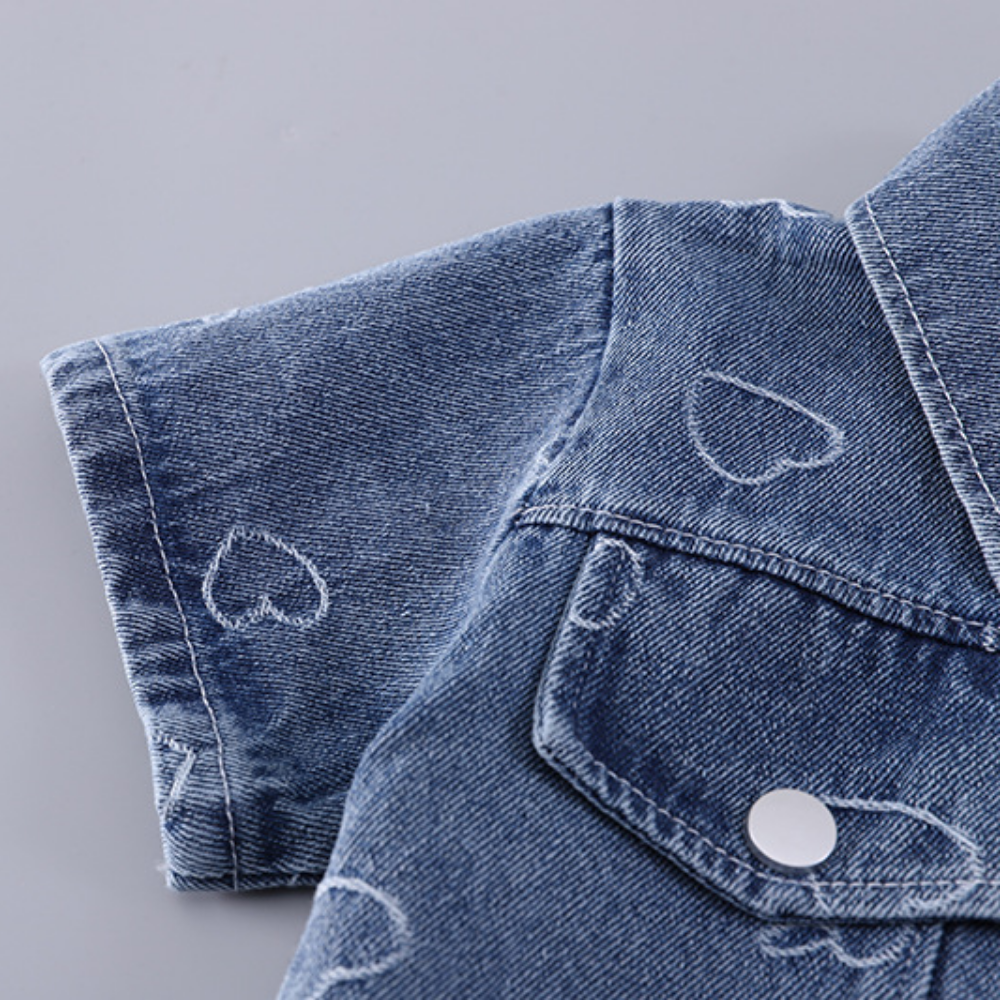 HeartDenim – 3-delige Denim Kledingset voor Kinderen
