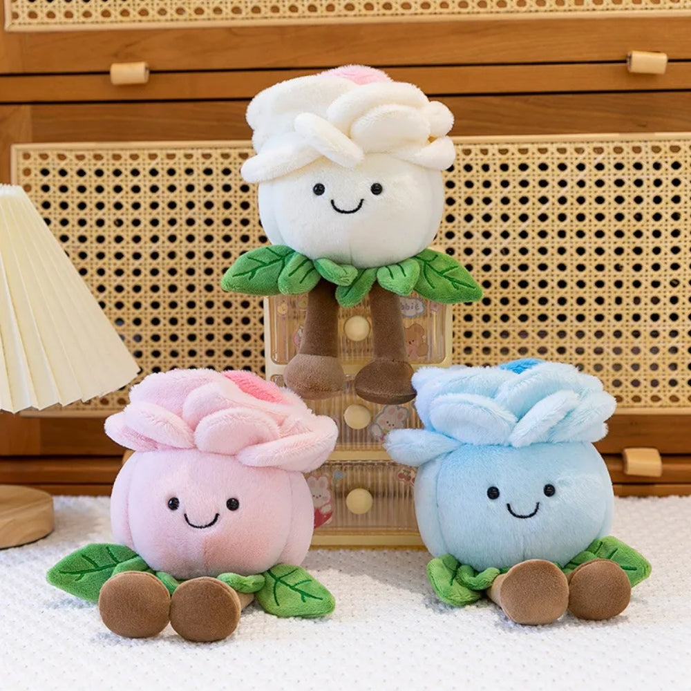 RoseFriends – Pluche Roos met Glimlach en Beentjes