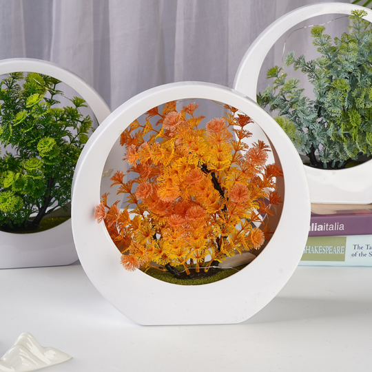 NatureGlow – LED Tafellamp met Kunstplant