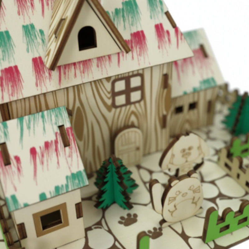 WizardHut – 3D Houten Bouwpuzzel Tovenaars Hut