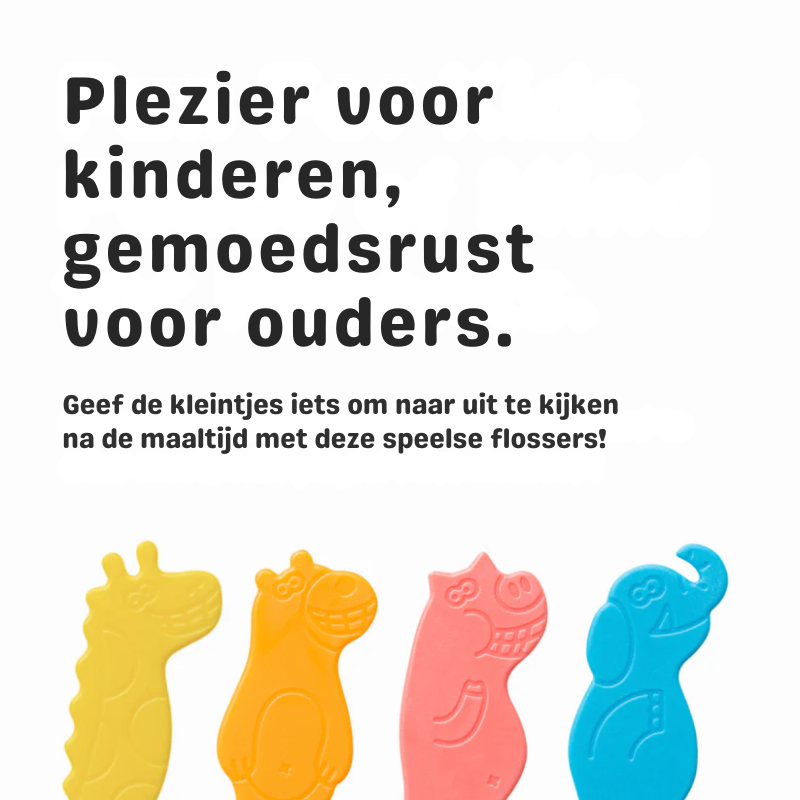 FunFloss™ – Kindertandflossers met Dierenprints