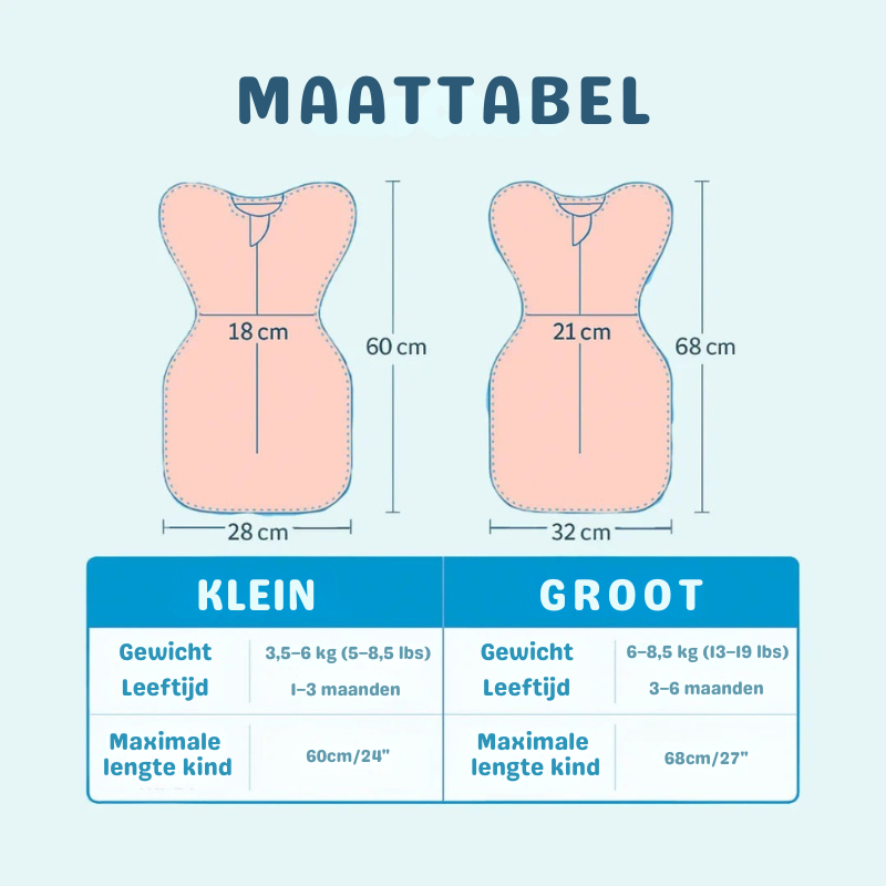 Milowrap™ – Zachte Arms-Up Inbakerslaapzak voor Baby’s