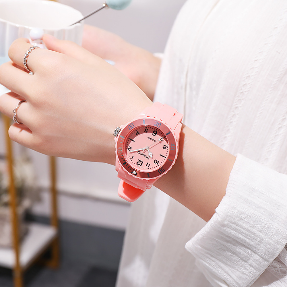 CandyTick – Pastel Quartz Horloge met Siliconen Band