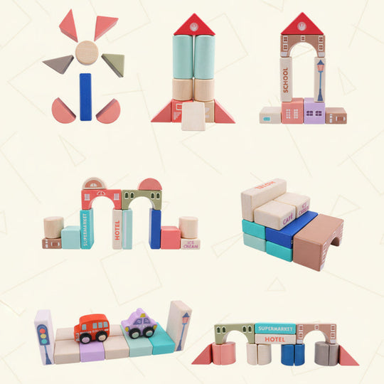 CityBlocks – Houten Bouwblokken Stad Set