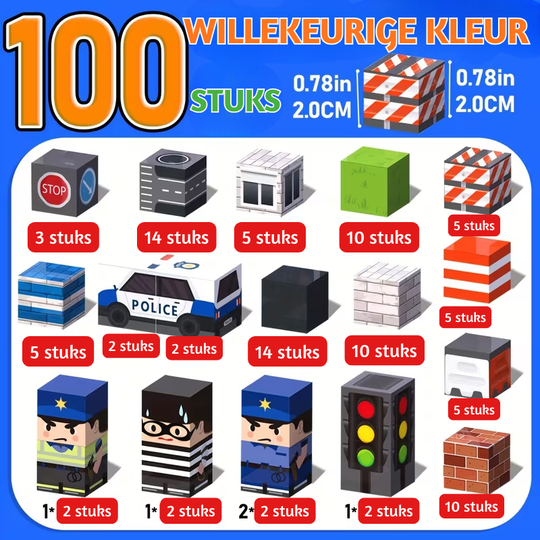 MagnaBuild™ – 54/84/100 Stuks Compacte Magnetische Blokken