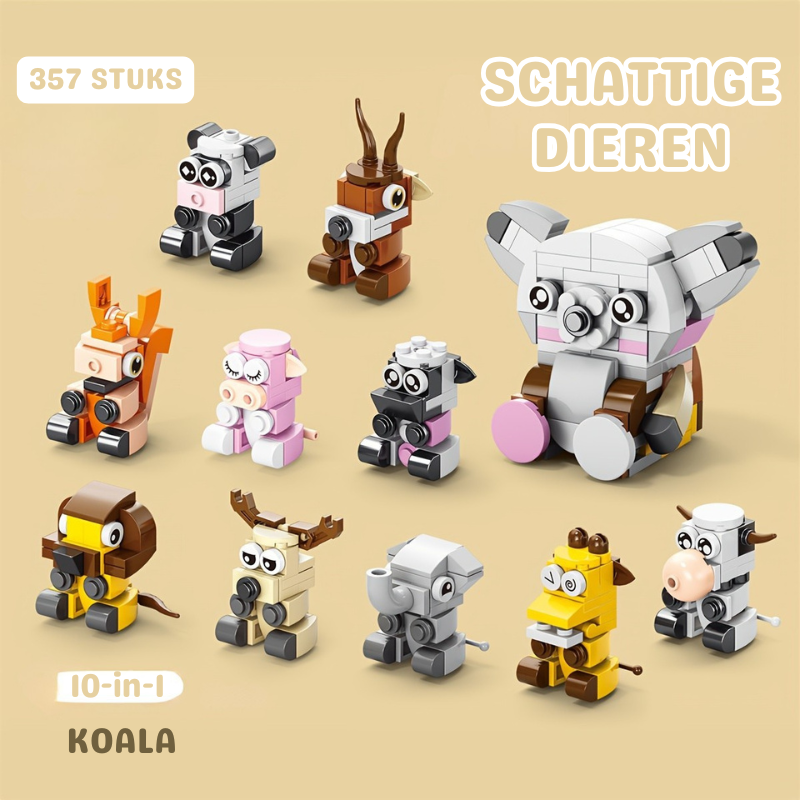 MiniPets™ – 10-in-1 Dierfiguren Bouwset