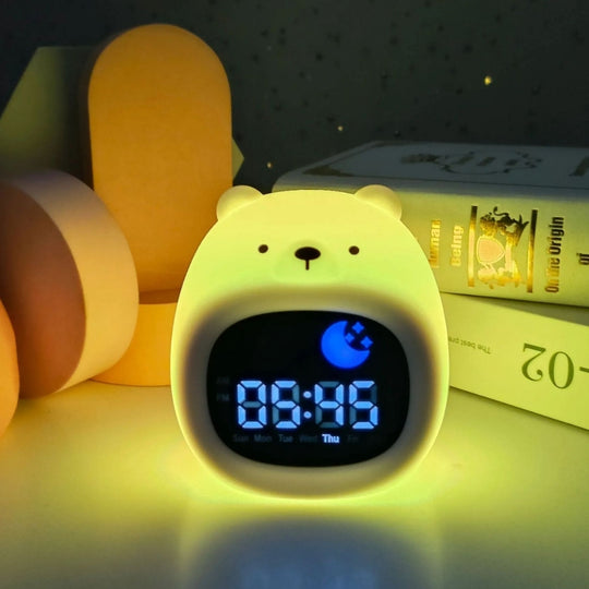 SleepPals – Siliconen Dierenwekker met Nachtlampje