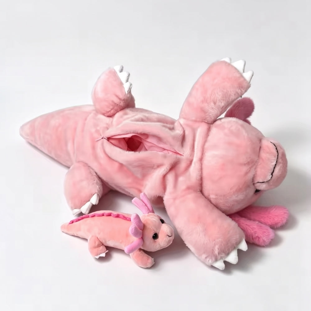 AquaFamily – Axolotl Knuffel met Kleintje