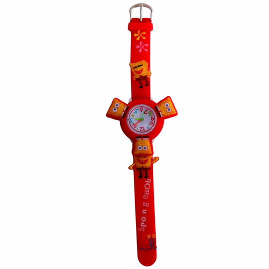 SpongeTime – Geel Cartoon Draaihorloge voor Kinderen