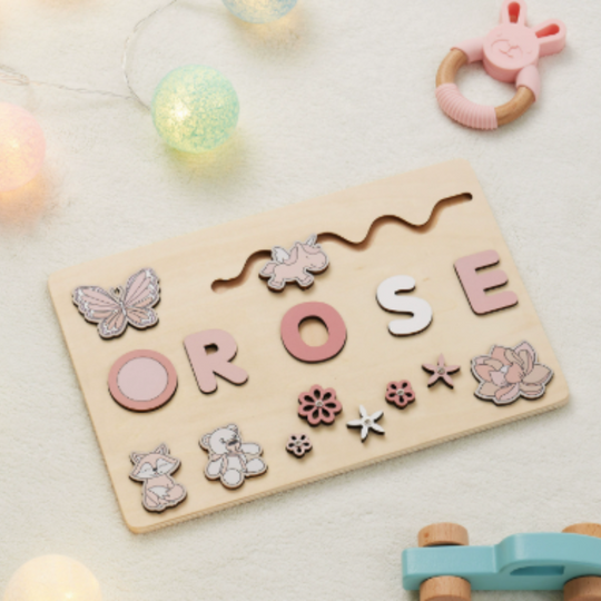 NamePuzzle – Gepersonaliseerde Houten Naampuzzel