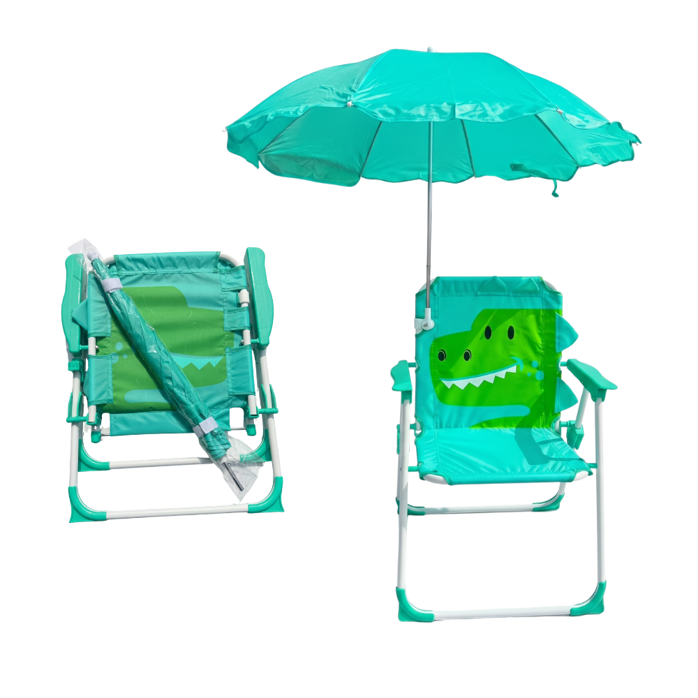 SunnySeat – Opvouwbare Kinder Strandstoel met Parasol