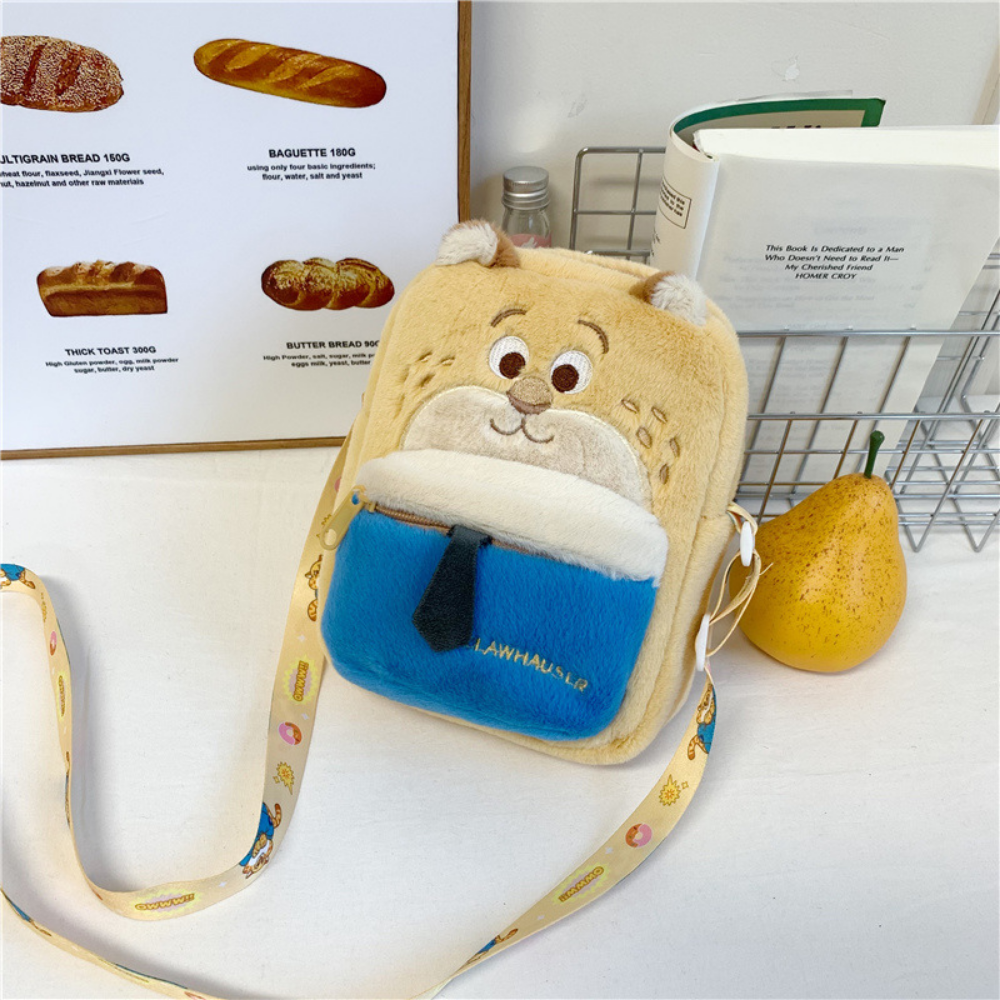 PlushBuddy – Pluche Cartoon Crossbody Tas