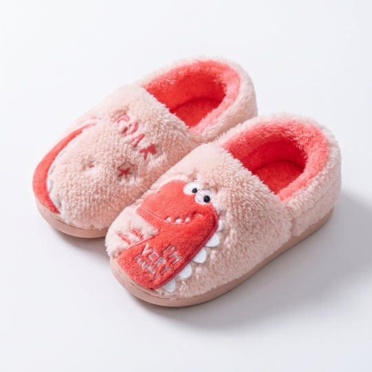 DinoHops – Pluche Kinderpantoffels met Vrolijke Dinofiguren