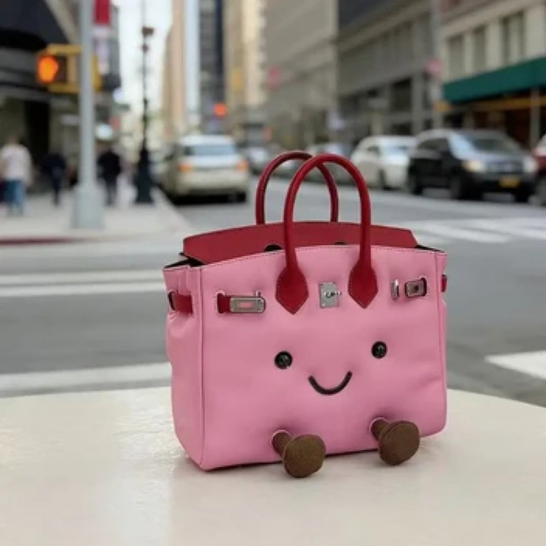 SunnyPurse – Pluche Handtasje Knuffel met Gezichtje in Vrolijke Kleuren
