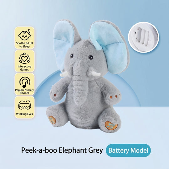 <font dir="auto" style="vertical-align: inherit;"><font dir="auto" style="vertical-align: inherit;">Peluche éléphant qui chante coucou, poupée musicale électrique, aide au sommeil de bébé</font></font>