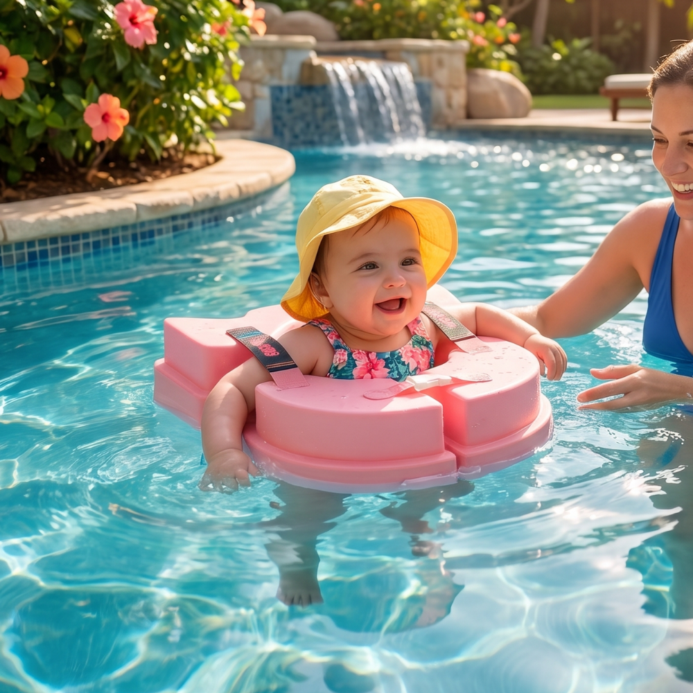 FloatNest – Niet-Opblaasbare Baby Zwemband