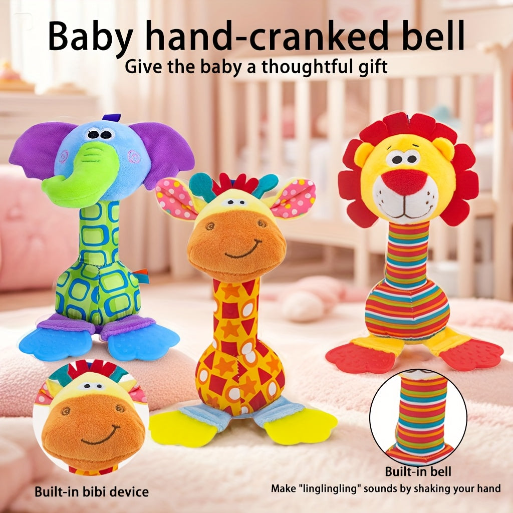 RattlePals™ – Baby Pluche Rammelaar – Zachte Handbellen Speelgoed