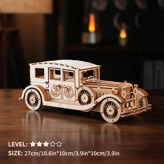 RetroRide™ – 3D Houten Vintage Auto Puzzel
