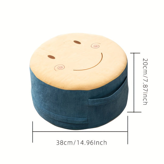 LiviPouf™ – Ronde Poef & Voetenbank met Vulling van Schuimvlokken