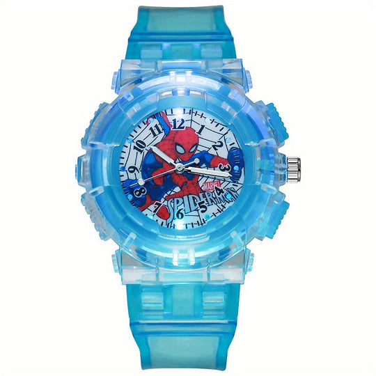 HeroTime™ – SpiderMan Glow Horloge voor Kinderen – LED & Quartz