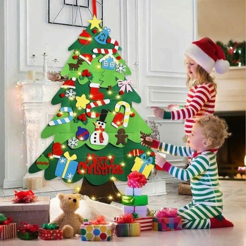 FestiveFeltTree™ – Montessori Kerstboom van Vilt – Educatief & Creatief Spel