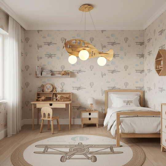 Sfeervolle vliegtuiglamp met warm licht