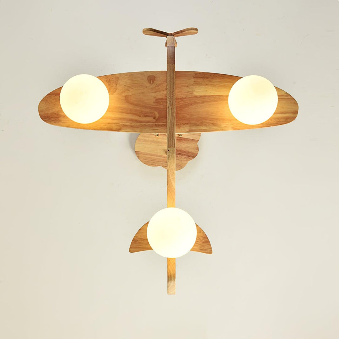 Vliegtuiglamp propeller detail