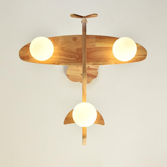 Vliegtuiglamp propeller detail