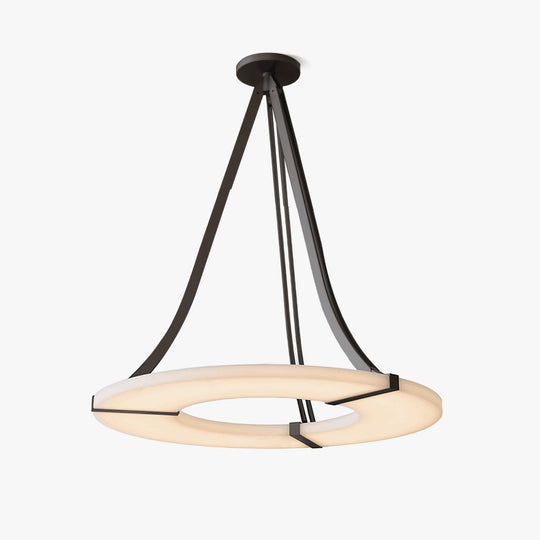 Albastra albasten hanglamp ronde halo warm licht