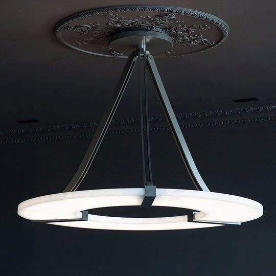 Ronde LED hanglamp albast warm wit